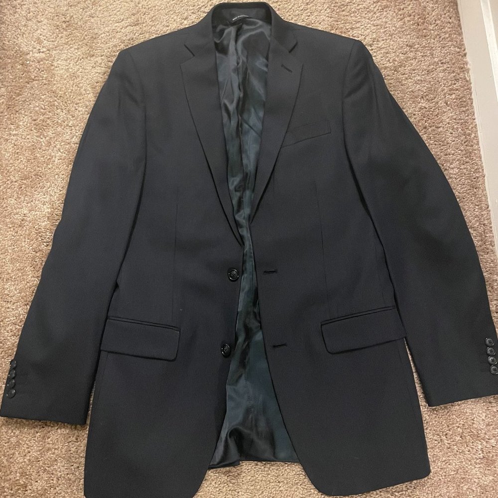 Men dark navy suit jacket